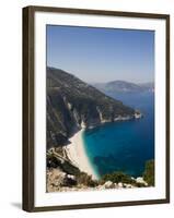 Myrtos Beach, the Best Beach for Sand Near Assos, Kefalonia (Cephalonia), Greece, Europe-Robert Harding-Framed Photographic Print