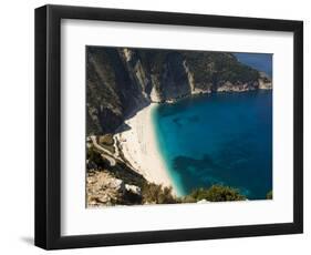 Myrtos Beach, the Best Beach for Sand Near Assos, Kefalonia (Cephalonia), Ionian Islands, Greece-R H Productions-Framed Photographic Print