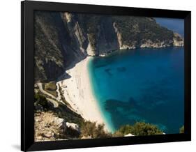 Myrtos Beach, the Best Beach for Sand Near Assos, Kefalonia (Cephalonia), Ionian Islands, Greece-R H Productions-Framed Photographic Print