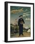 Myself: Portrait-Landscape, 1890-Henri Rousseau-Framed Art Print