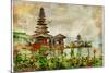 Mysterious Balinese Temples, Artwork In Painting Style-Maugli-l-Mounted Art Print