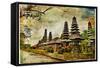 Mysterious Balinese Temples, Artwork In Painting Style-Maugli-l-Framed Stretched Canvas