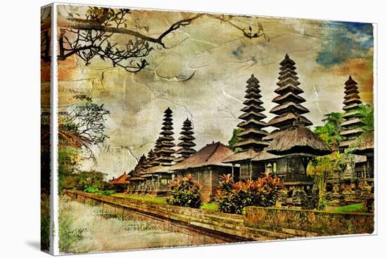 Mysterious Balinese Temples, Artwork In Painting Style-Maugli-l-Stretched Canvas