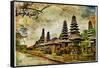 Mysterious Balinese Temples, Artwork In Painting Style-Maugli-l-Framed Stretched Canvas