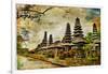 Mysterious Balinese Temples, Artwork In Painting Style-Maugli-l-Framed Art Print