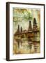 Mysterious Balinese Temples, Artwork In Painting Style-Maugli-l-Framed Art Print