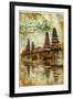 Mysterious Balinese Temples, Artwork In Painting Style-Maugli-l-Framed Art Print