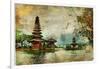 Mysterious Balinese Temples, Artwork In Painting Style-Maugli-l-Framed Art Print