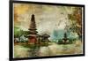 Mysterious Balinese Temples, Artwork In Painting Style-Maugli-l-Framed Art Print