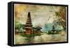 Mysterious Balinese Temples, Artwork In Painting Style-Maugli-l-Framed Stretched Canvas