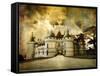 Mysterious Castle Chaumont on Sunset - Artistic Picture-Maugli-l-Framed Stretched Canvas