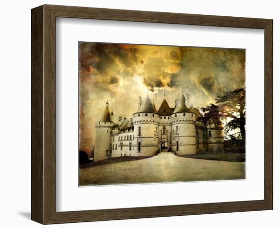 Mysterious Castle Chaumont on Sunset - Artistic Picture-Maugli-l-Framed Photographic Print