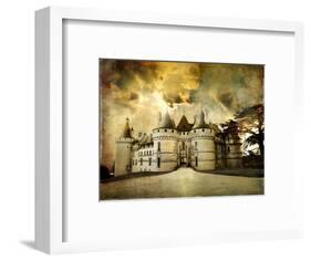 Mysterious Castle Chaumont on Sunset - Artistic Picture-Maugli-l-Framed Photographic Print