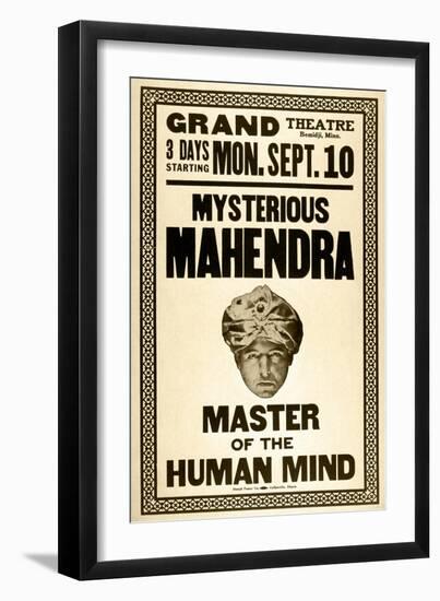 Mysterious Mahendra Master of the Human Mind-null-Framed Art Print