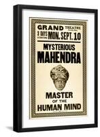 Mysterious Mahendra Master of the Human Mind-null-Framed Art Print