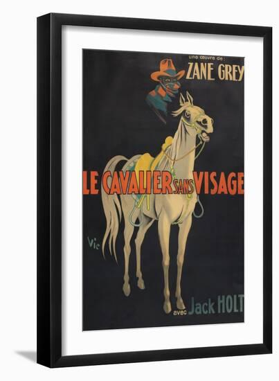 Mysterious Rider "Le Cavalier Sans Visage"-null-Framed Art Print