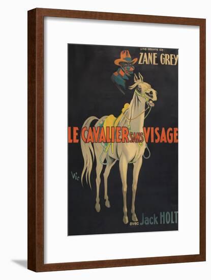 Mysterious Rider "Le Cavalier Sans Visage"-null-Framed Art Print