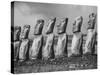 Mysterious Stone Statues on Easter Island-Carl Mydans-Stretched Canvas