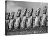 Mysterious Stone Statues on Easter Island-Carl Mydans-Stretched Canvas