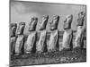 Mysterious Stone Statues on Easter Island-Carl Mydans-Mounted Photographic Print