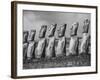 Mysterious Stone Statues on Easter Island-Carl Mydans-Framed Photographic Print