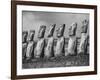 Mysterious Stone Statues on Easter Island-Carl Mydans-Framed Photographic Print