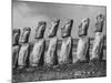 Mysterious Stone Statues on Easter Island-Carl Mydans-Mounted Photographic Print