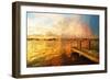 Mysterious Sunset III - In the Style of Oil Painting-Philippe Hugonnard-Framed Giclee Print