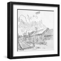 Mystery Airship 1897-null-Framed Art Print