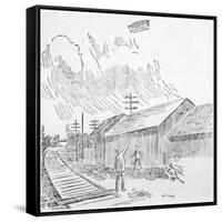 Mystery Airship 1897-null-Framed Stretched Canvas