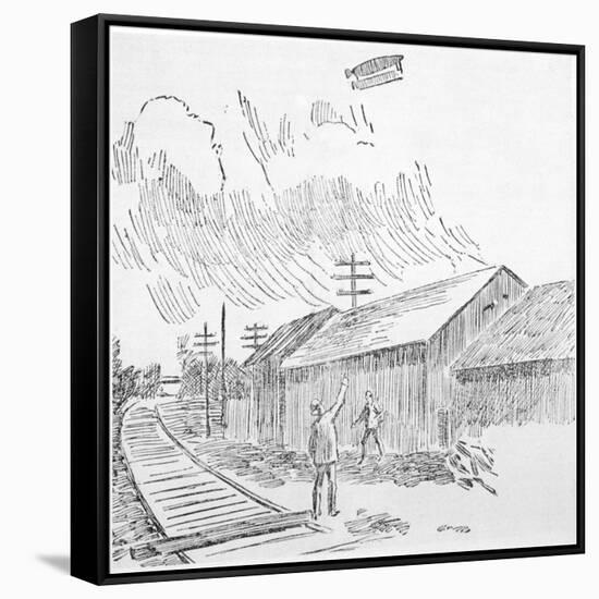 Mystery Airship 1897-null-Framed Stretched Canvas