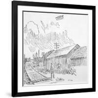 Mystery Airship 1897-null-Framed Art Print