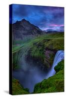 Mystery and Mood at Skógafoss, Waterfall Iceland-Vincent James-Stretched Canvas