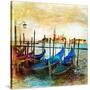 Mystery Of Venice - Artwork In Painting Style-Maugli-l-Stretched Canvas