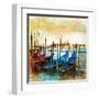 Mystery Of Venice - Artwork In Painting Style-Maugli-l-Framed Art Print