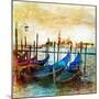 Mystery Of Venice - Artwork In Painting Style-Maugli-l-Mounted Premium Giclee Print