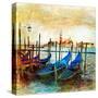 Mystery Of Venice - Artwork In Painting Style-Maugli-l-Stretched Canvas