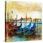 Mystery Of Venice - Artwork In Painting Style-Maugli-l-Stretched Canvas