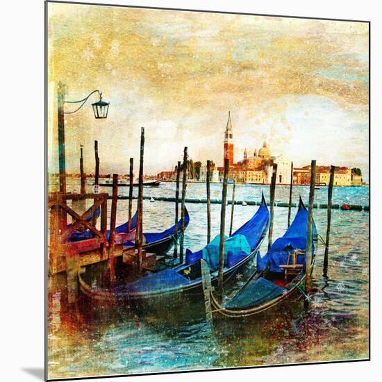 Mystery Of Venice - Artwork In Painting Style-Maugli-l-Mounted Art Print