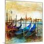Mystery Of Venice - Artwork In Painting Style-Maugli-l-Mounted Art Print