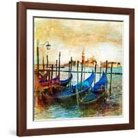 Mystery Of Venice - Artwork In Painting Style-Maugli-l-Framed Art Print