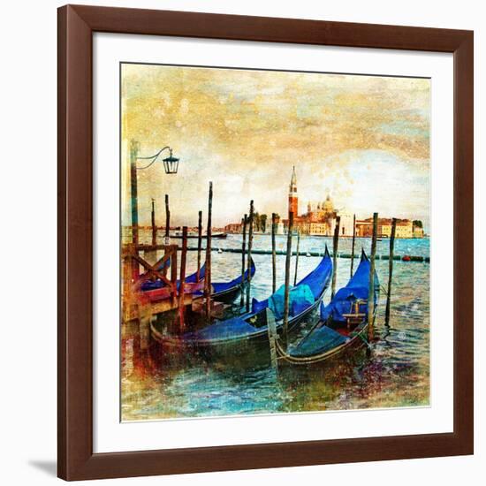 Mystery Of Venice - Artwork In Painting Style-Maugli-l-Framed Art Print