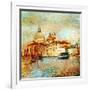 Mystery Of Venice - Artwork In Painting Style-Maugli-l-Framed Premium Giclee Print