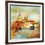 Mystery Of Venice - Artwork In Painting Style-Maugli-l-Framed Premium Giclee Print