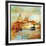 Mystery Of Venice - Artwork In Painting Style-Maugli-l-Framed Premium Giclee Print