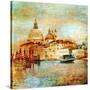 Mystery Of Venice - Artwork In Painting Style-Maugli-l-Stretched Canvas