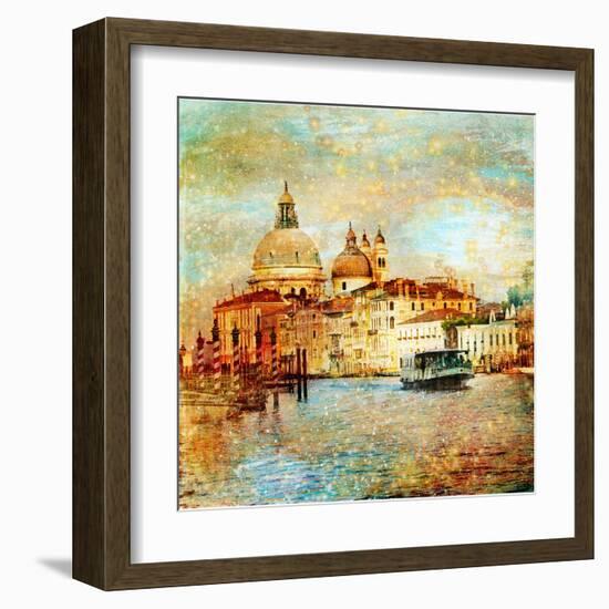 Mystery Of Venice - Artwork In Painting Style-Maugli-l-Framed Art Print