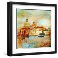 Mystery Of Venice - Artwork In Painting Style-Maugli-l-Framed Art Print