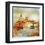 Mystery Of Venice - Artwork In Painting Style-Maugli-l-Framed Art Print