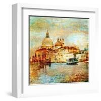 Mystery Of Venice - Artwork In Painting Style-Maugli-l-Framed Art Print